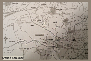 Map Costa Rica San Jose and Vicinity
